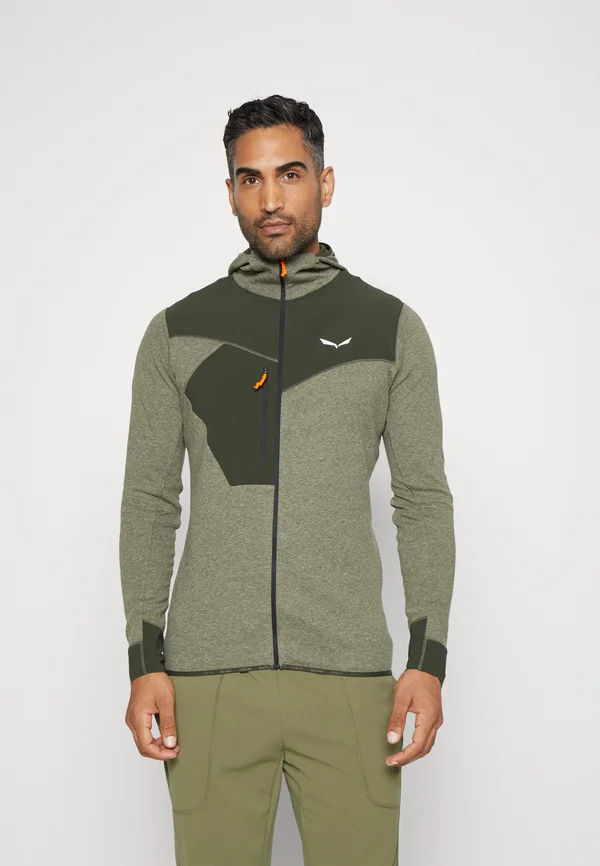 PUEZ DRY HOOD TEE - Trainingsjacke - dark olive melange