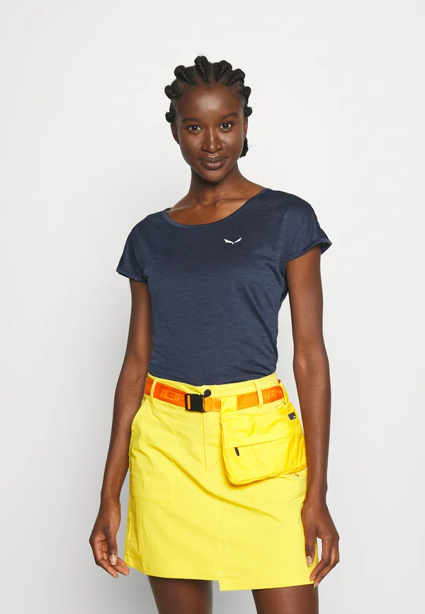 PUEZ TEE - Sport T-Shirt - navy blazer melange