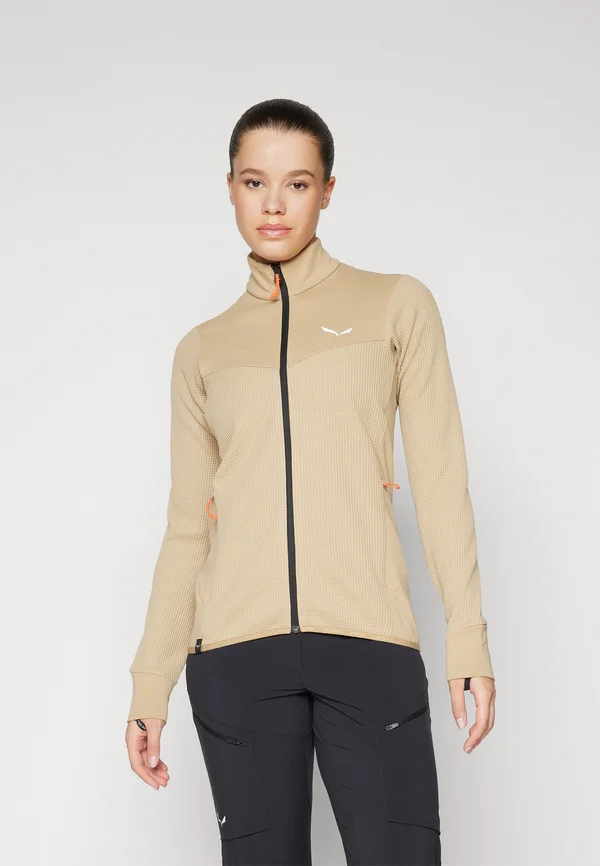 PUEZ WAFFLE JACKET - Sweatjacke - quicksand