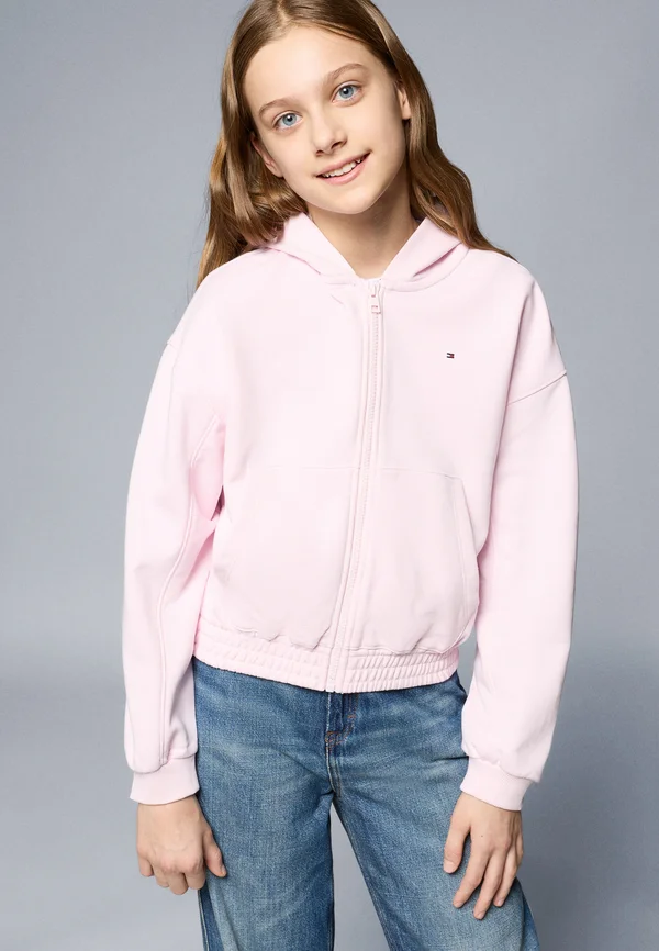 PUFF PRINT ZIP THRU HOODIE - Sweatjacke - light pink