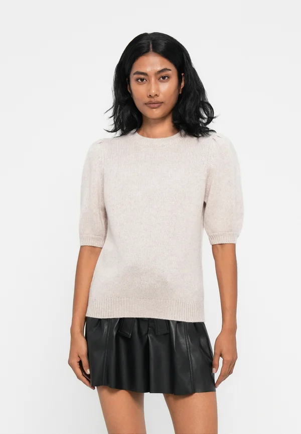 PUFF SLEEVE  - Strickpullover - light beige