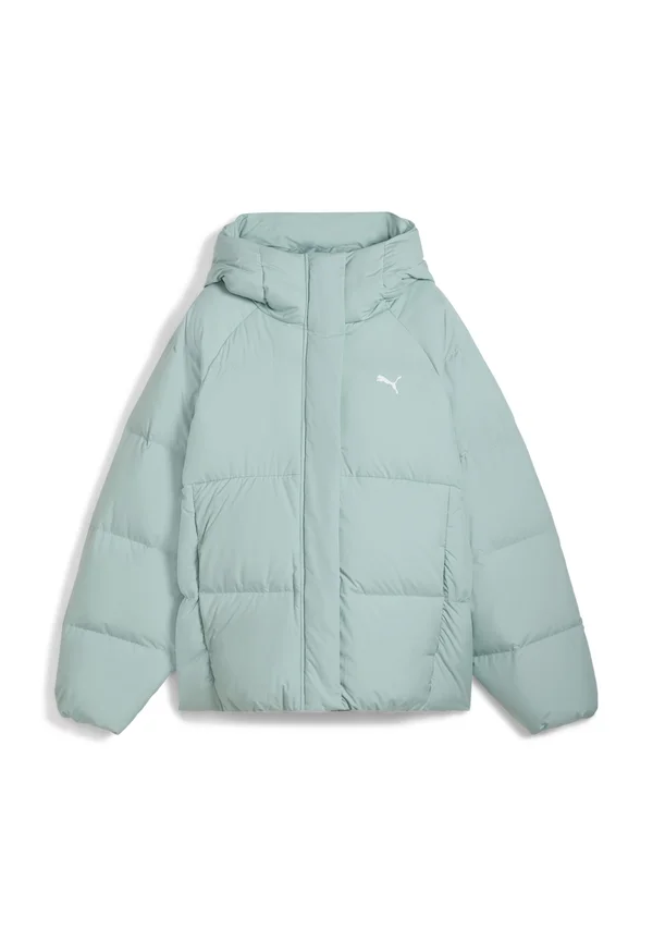 PUFFER MIT KAPUZE - Daunenjacke - light moss