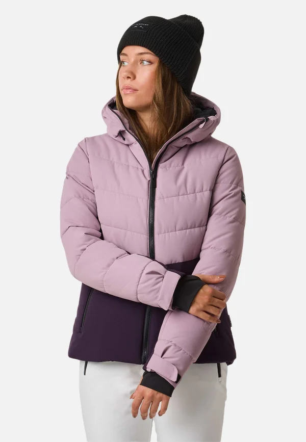 PUFFER SKI JACKET - Winterjacke - pale mauve dk.plum