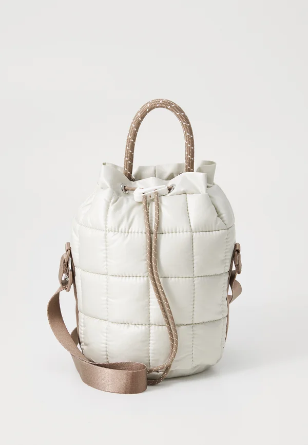 PUFFLE TINY TOTE - Umhängetasche - light bone/mink brown