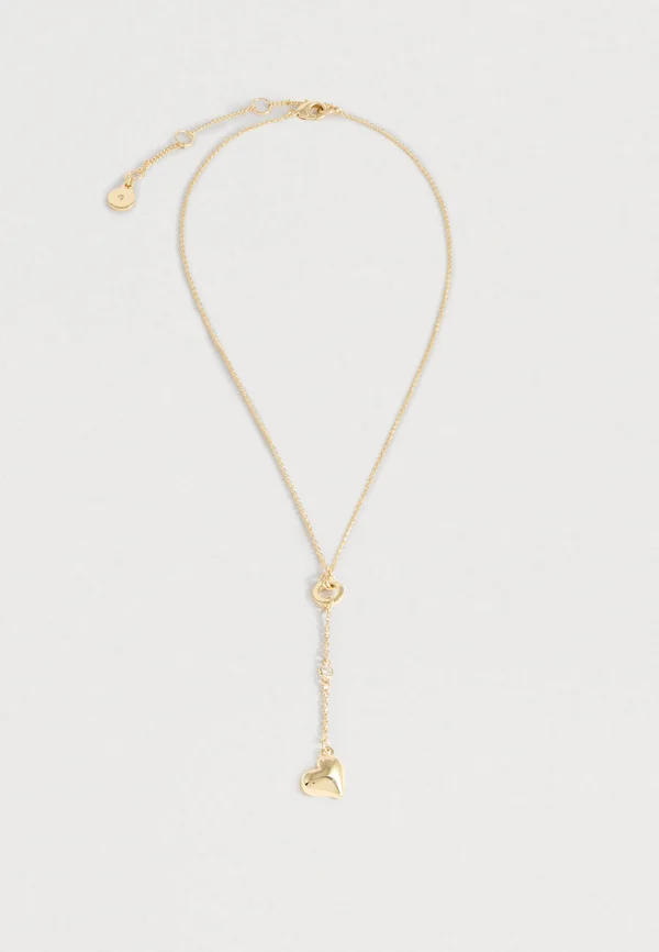 PUFFY HEART Y NECK - Halskette - gold-coloured