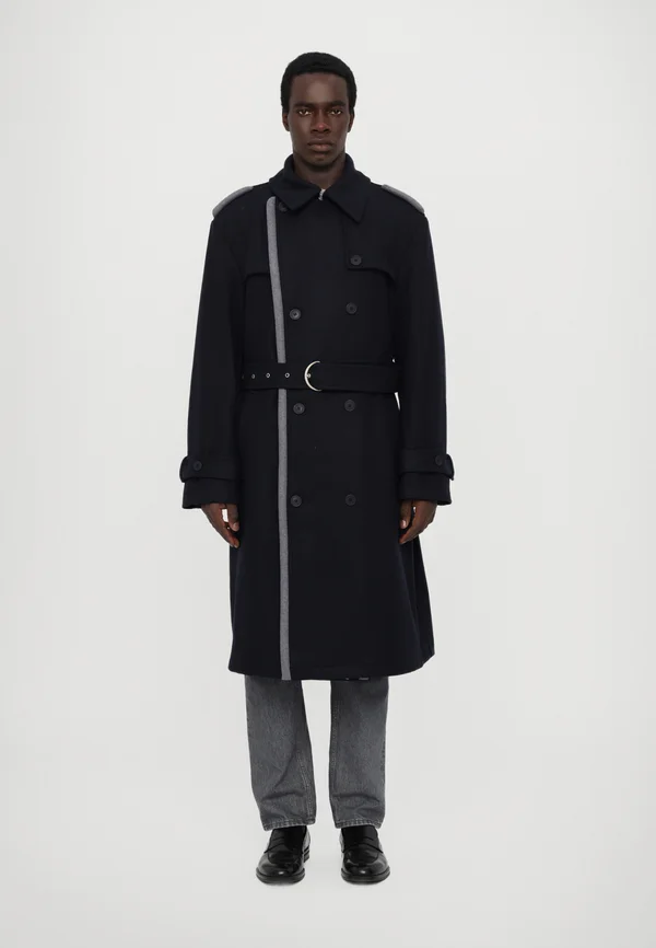 PUFFY PIPING COAT - Klassischer Mantel - navy blue