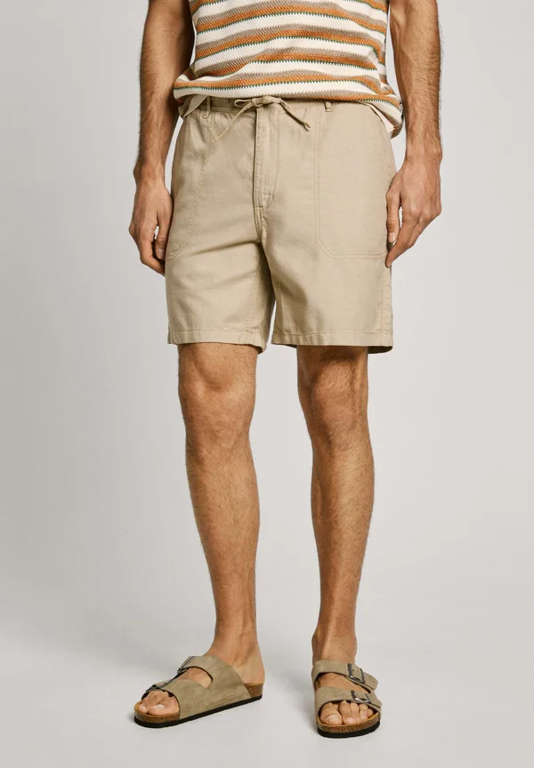 PULL ON - Jeans Shorts - light beige