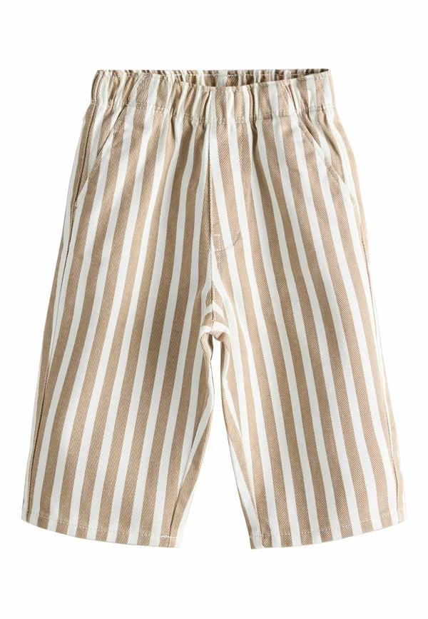 PULL ON WIDE - Stoffhose - tan white stripe