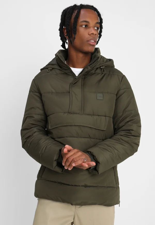 PULL OVER PUFFER  - Winterjacke - darkolive