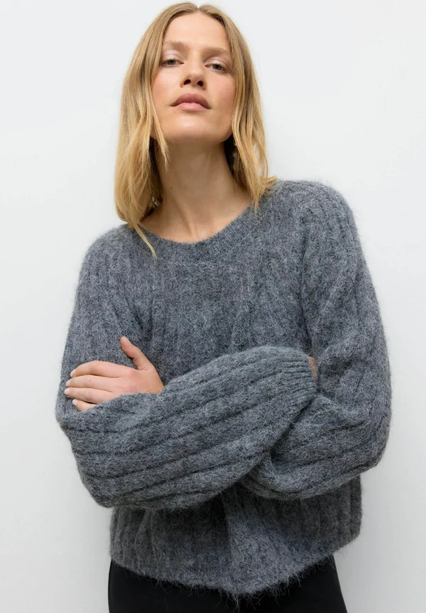 PULLOVER AWUILDE - Strickpullover - medium grey melange