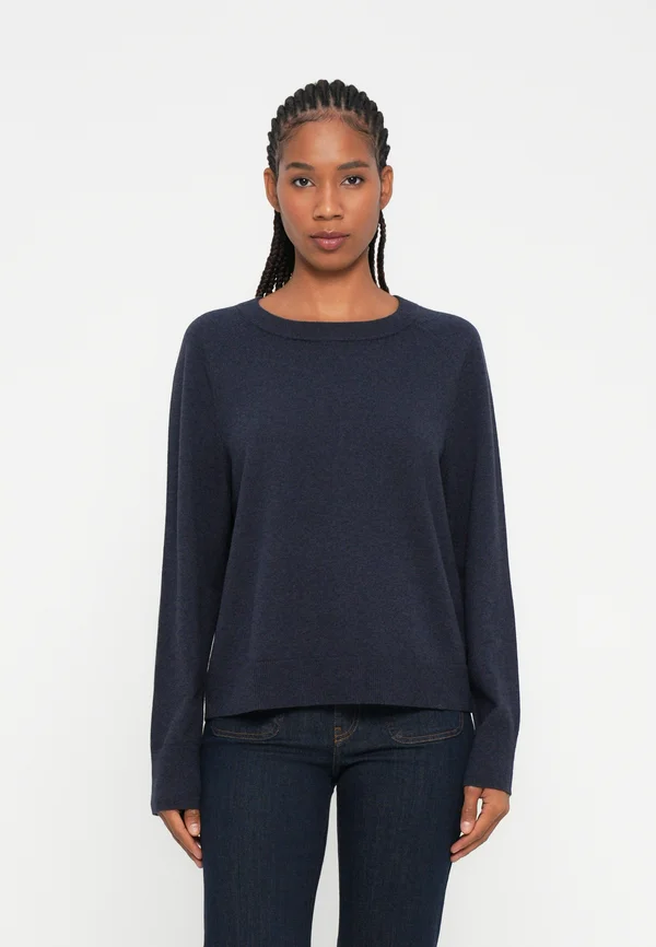 PULLOVER LONG SLEEVE - Strickpullover - medium blue melange