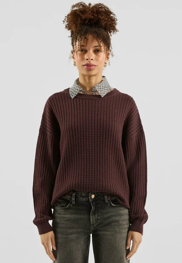 PULLOVER - Strickpullover - aubergine