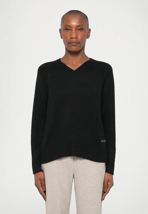PULLOVER - Strickpullover - black