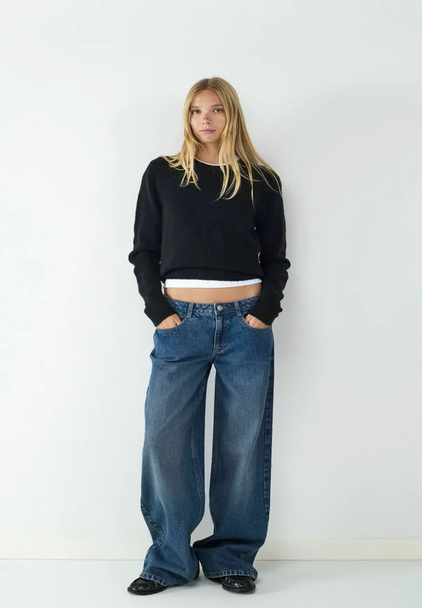 PULLOVER - Strickpullover - black