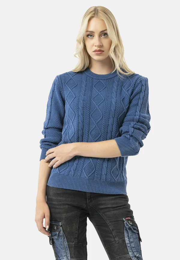 PULLOVER - Strickpullover - blau