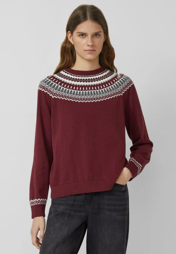 PULLOVER - Strickpullover - bordeaux