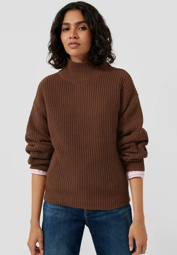 PULLOVER - Strickpullover - dunkelbraun