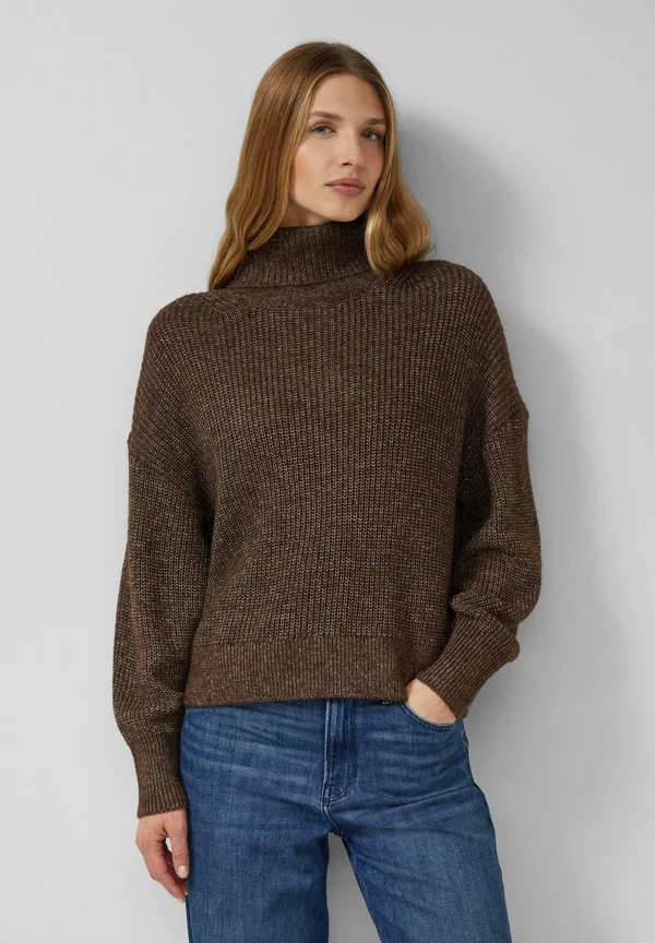 PULLOVER - Strickpullover - dunkelbraun