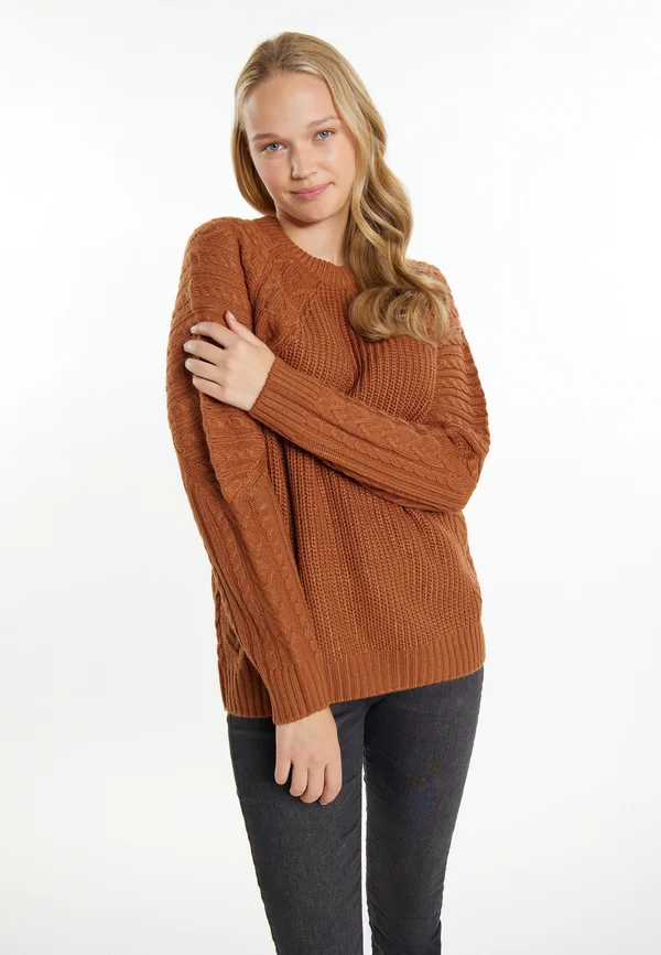PULLOVER - Strickpullover - hellbraun