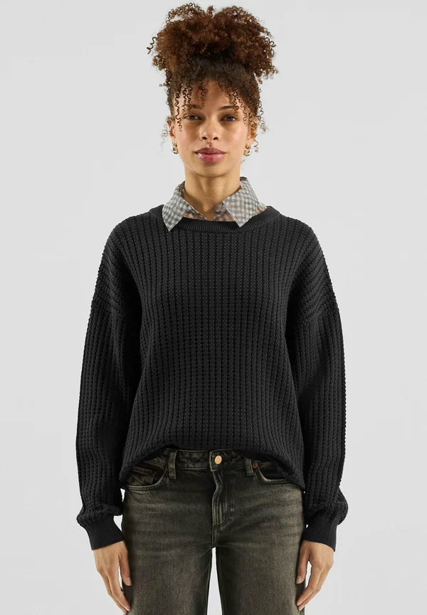 PULLOVER - Strickpullover - schwarz