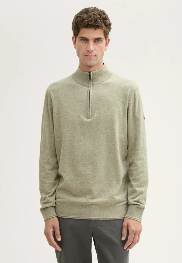 PULLOVER TROYER - Strickpullover - prairie grass green melange