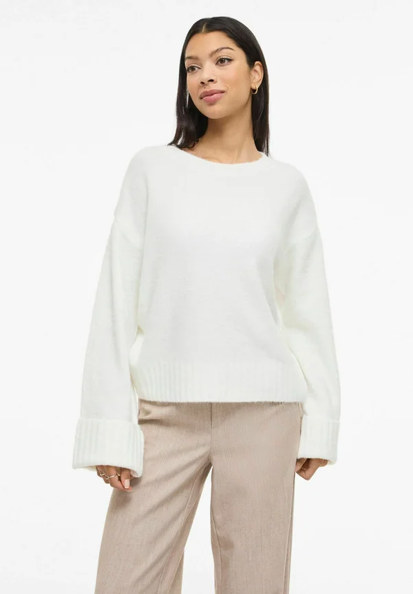 PULLOVER VILUNA RUNDHALS - Strickpullover - white