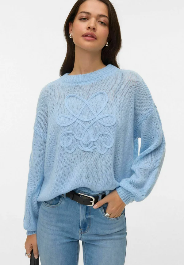 PULLOVER VMVILLA - Strickpullover - cashmere blue