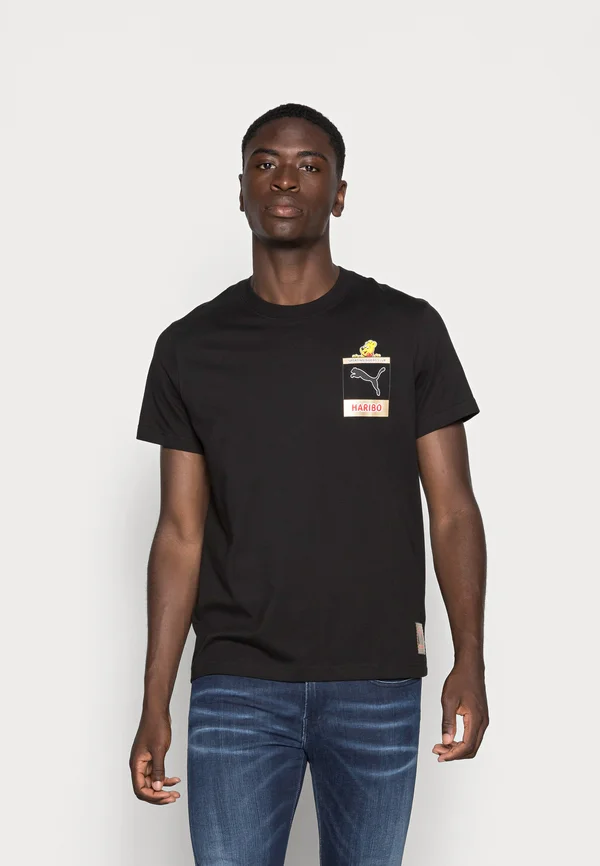 PUMA HARIBO GRAPHIC TEE - T-Shirt print - black