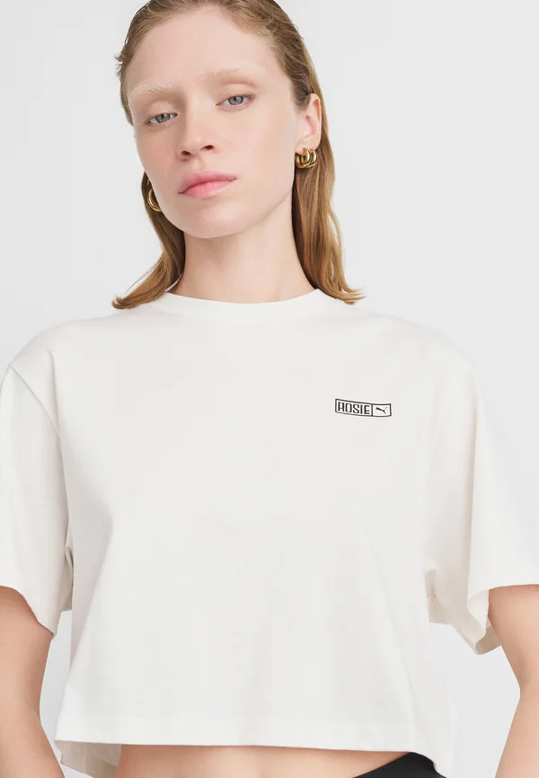 PUMA X ROSÉ RELAXED TEE - T-Shirt basic - warm white