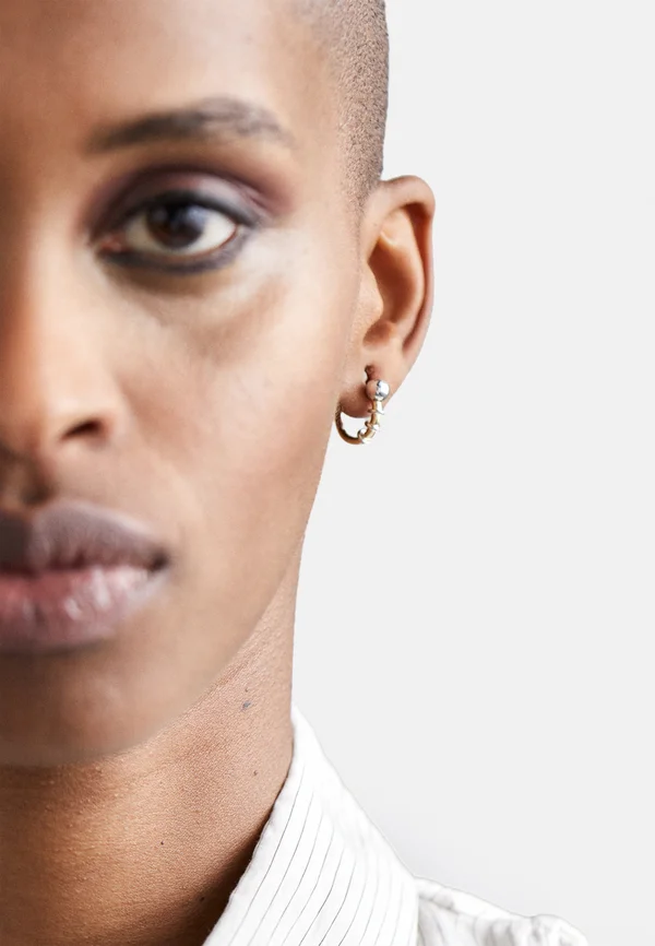 PUNK NANO EARRING - Einzelner Ohrring - yellow gold-colored/white gold-colored