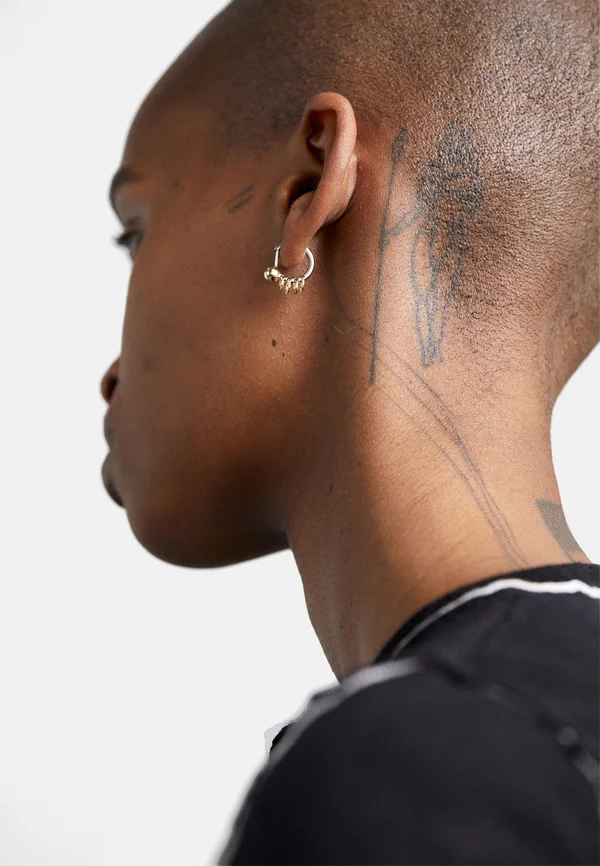 PUNK NANO EARRING FLOOTING - Einzelner Ohrring - yellow gold-colored/white gold-colored