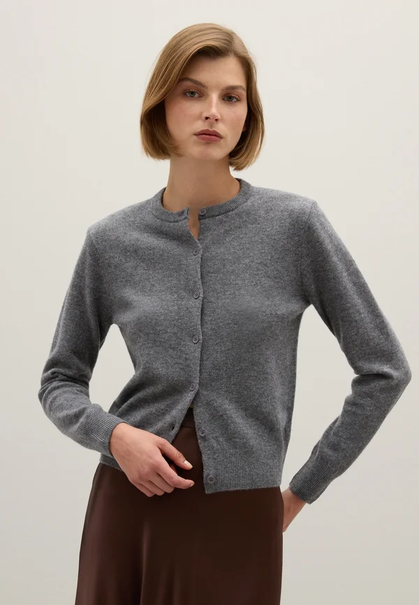 PURE REGULAR FIT - Strickjacke - grey marl