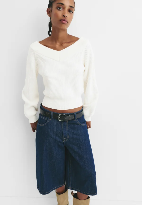 PURL CROPPED - Strickpullover - beige