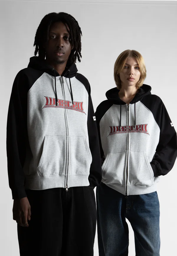 PUSHER BOXY ZIP UNISEX - Sweatjacke - black/ash grey