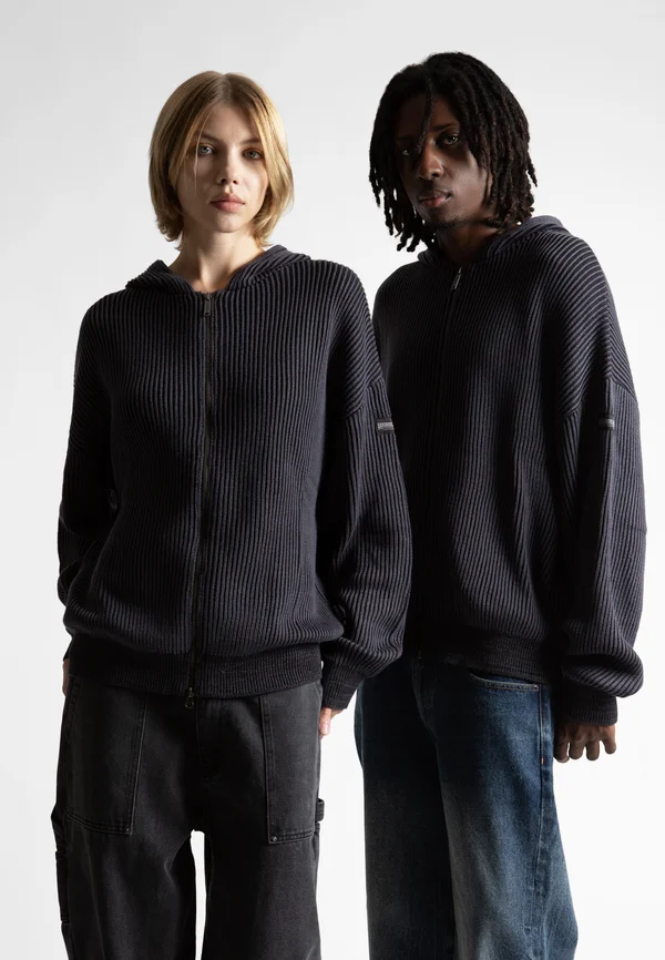 PUSHER ZIP UNISEX - Sweatjacke - black/charcoal