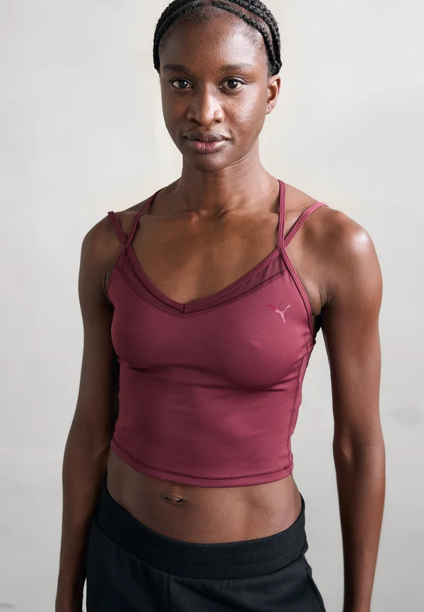 PWRSHAPE STRAPPY TANK - Top - ruby shimmer