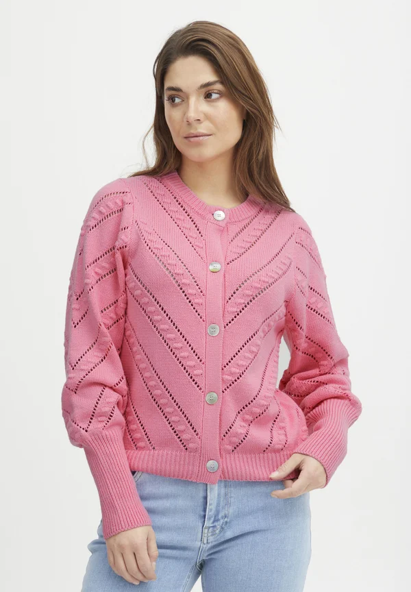 PZAMY CARDIGAN - Strickjacke - pink carnation