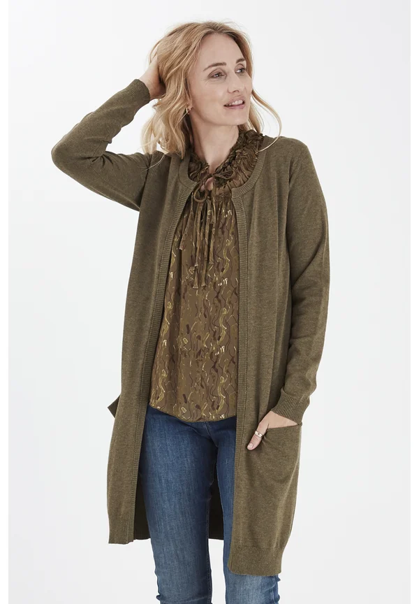 PZSARA - Strickjacke - stone gray melange