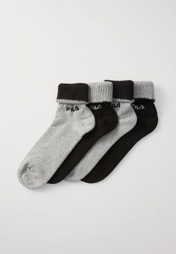 QUARTER SOCKS UNISEX 4 PACK - Socken - grey/black