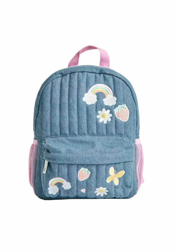 QUILTED EMBROIDERED MEDIUM - Schulranzen - blue