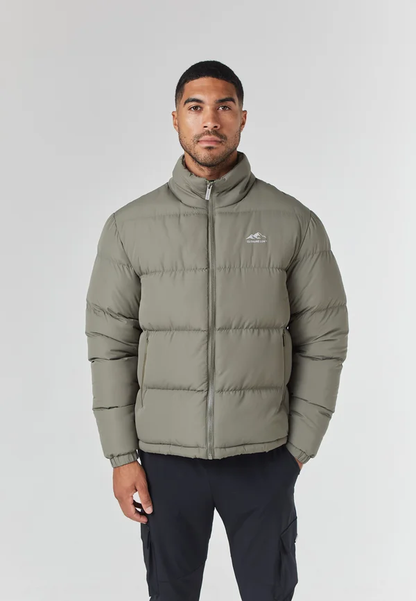 QUILTED FUNNEL NECK JACKET - Winterjacke - washed khaki