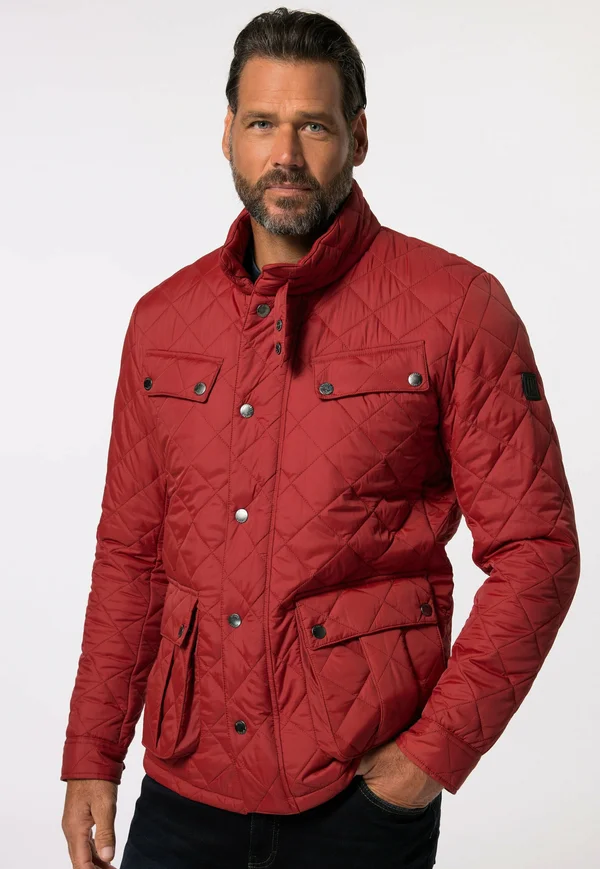 QUILTED MULTIPLE POCKETS - Übergangsjacke - marsala red