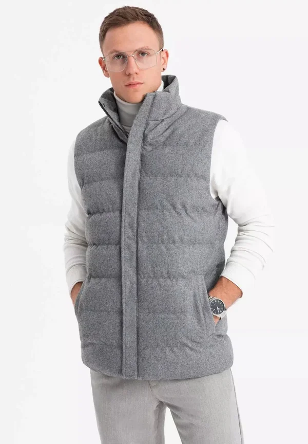 QUILTED NON-SLEEVELESS  - Weste - grey