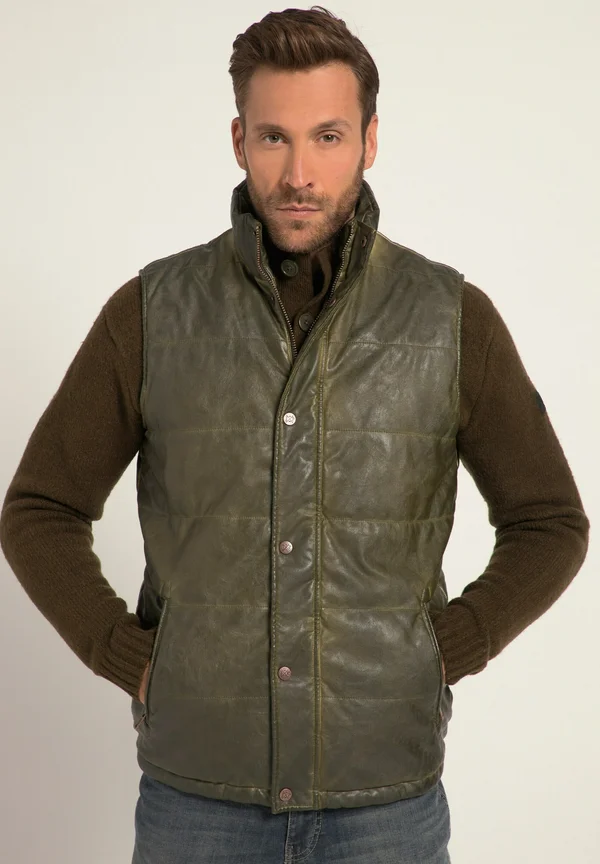 QUILTED OUTDOOR VINTAGE LOOK - Weste - fir green