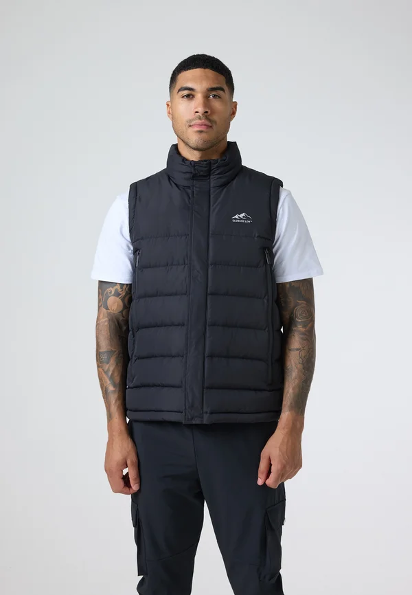QUILTED ZIPPED - Weste - black
