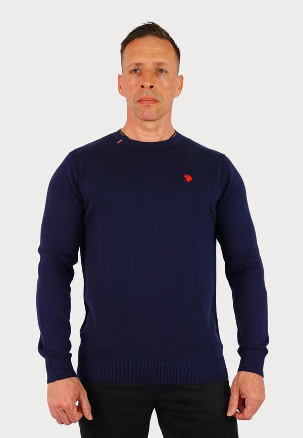 R-NECK - Strickpullover - dunkelblau