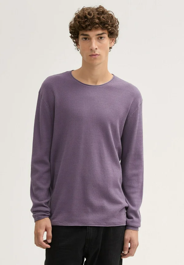 R NECK - Strickpullover - foggy purple