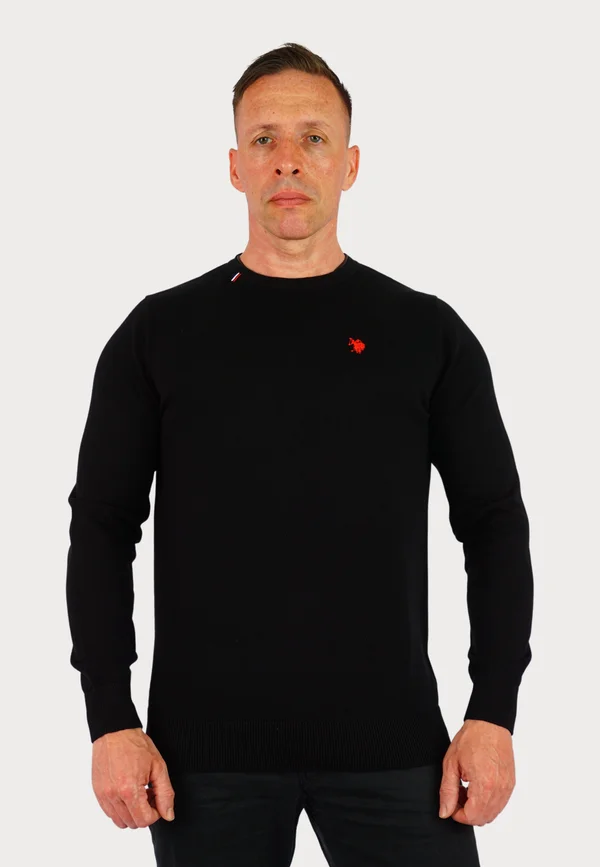 R-NECK - Strickpullover - schwarz