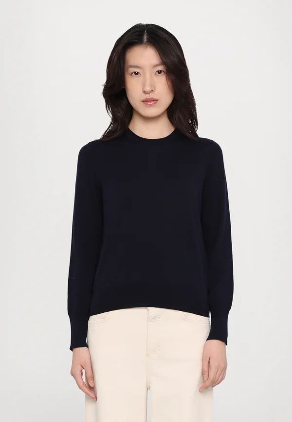 R NECK SWEATER - Strickpullover - navy