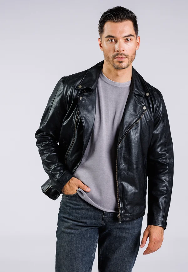 RACE - Lederjacke - black